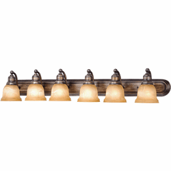 Vaxcel LS-VLD106PZ LaSalle Parisian Bronze 6-Light Bathroom Vanity Light Fixture