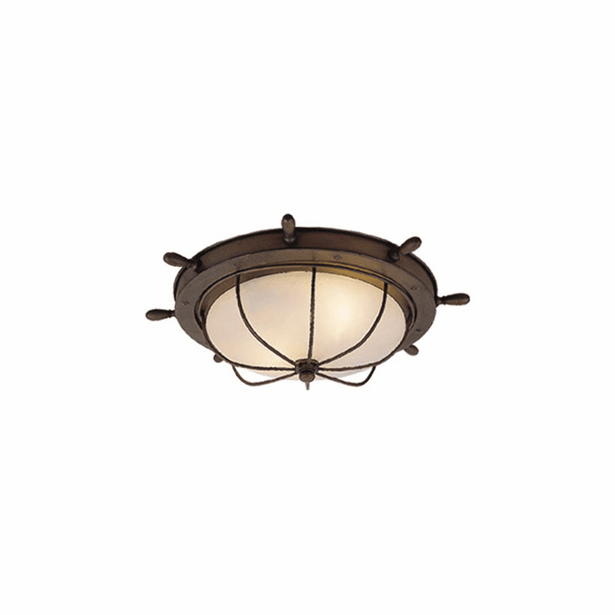 Vaxcel OF25515RC Orleans Nautical Antique Red Copper Finish 15" Wide ...