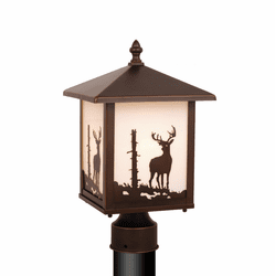 Vaxcel OP33585BBZ Bryce Burnished Bronze Finish 14" Tall Exterior Lamp Post Light