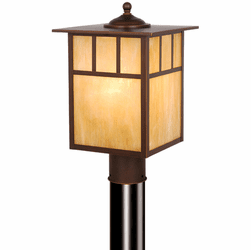 Vaxcel OP37295BBZ Mission Craftsman Burnished Bronze Finish 9" Wide Outdoor Post Light Fixture