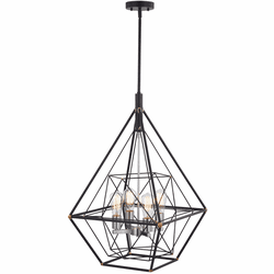 Vaxcel P0328 Bartlett Contemporary Oil Rubbed Bronze and Satin Nickel Foyer Light Fixture
