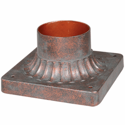 Vaxcel T0038 Post Mount Royal Bronze Finish 6.13" Tall Exterior Pier Mount