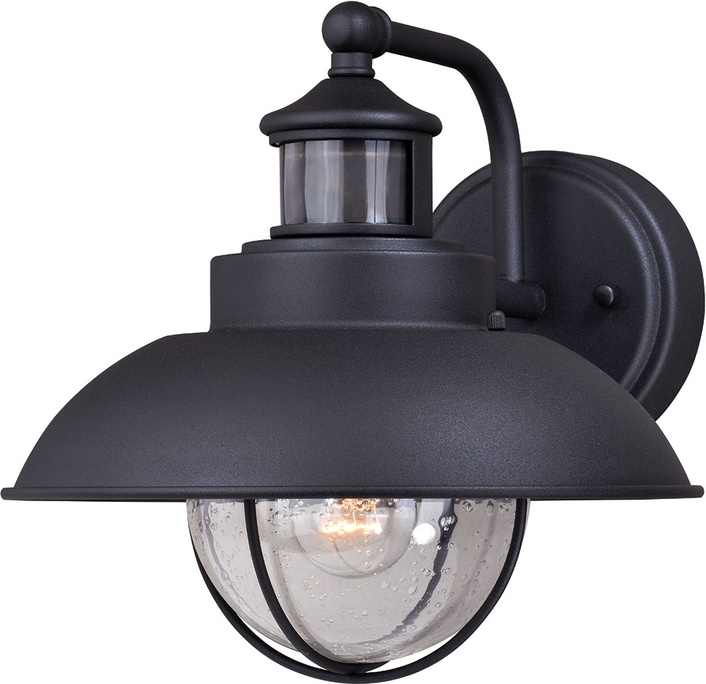 Vaxcel T0262 Harwich Dualux Textured Black Outdoor Motion Sensor w ...
