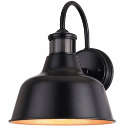 Vaxcel T0647 Cody Dark Bronze and Light Gold Dusk To Dawn Motion Sensor Outdoor Wall Mounted Lamp