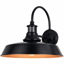 Vaxcel T0648 Dorado Dark Bronze and Light Gold 15" Dusk To Dawn Motion Sensor Outdoor Wall Sconce Lighting