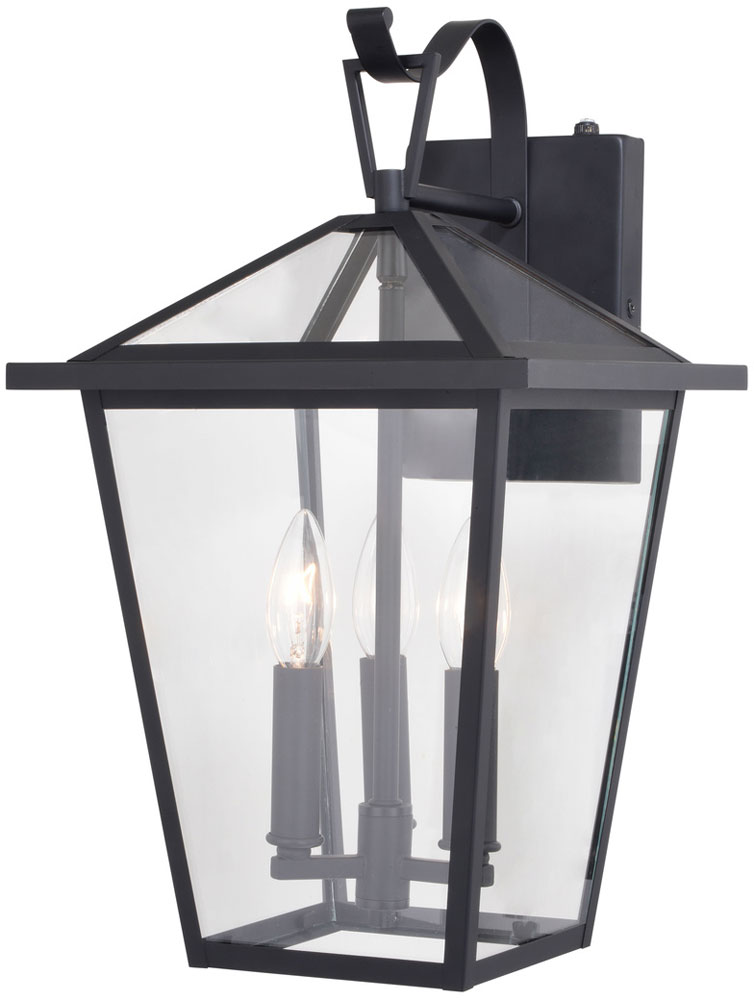 Vaxcel T0718 Derby Matte Black 10" Outdoor Lighting Sconce - VXL-T0718