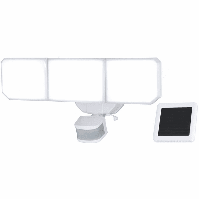 Vaxcel T0723 Modern White LED Solar Dusk To Dawn Motion Sensor Security Lighting