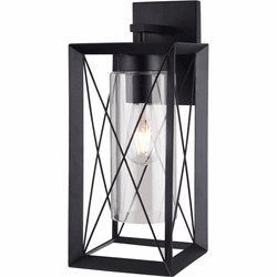 Vaxcel T0763 Milton Matte Black Outdoor Wall Lighting