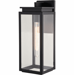 Vaxcel T0777 Uptown Matte Black Outdoor Wall Sconce Lighting