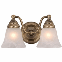 Vaxcel VL35122A Standford Antique Brass 2-Light Bathroom Lighting