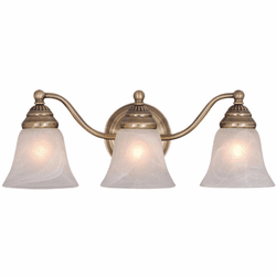 Vaxcel VL35123A Standford Antique Brass 3-Light Bathroom Lighting Fixture