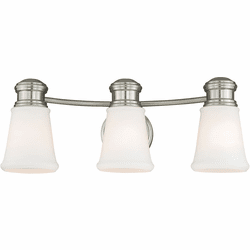 Vaxcel W0220 Malie Satin Nickel 3-Light Bathroom Sconce