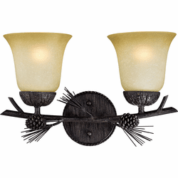 Vaxcel W0268 Sierra Country Black Walnut 2-Light Vanity Light