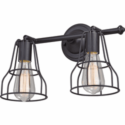 Vaxcel W0312 Clybourn Vintage Oil Rubbed Bronze 2-Light Bathroom Light Fixture
