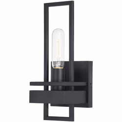 Vaxcel W0345 Marquis Modern Matte Black Wall Sconce Lighting