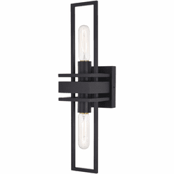 Vaxcel W0347 Marquis Modern Matte Black Wall Light Sconce