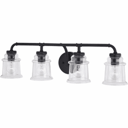 Vaxcel W0351 Toledo Matte Black 4-Light Bath Lighting