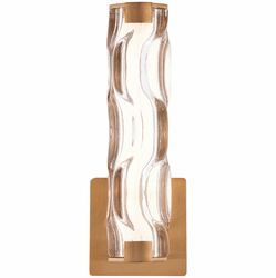 Vaxcel W0358 Marseille Contemporary Natural Brass LED Wall Lamp