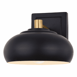 Vaxcel W0381 Belmont Contemporary Matte Black and Satin Brass Wall Lighting Fixture