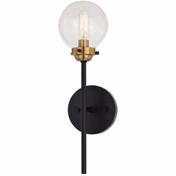 Vaxcel W0395 Orbit Contemporary Muted Brass and Oil Rubbed Bronze Wall Sconce
