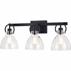 Vaxcel W0418 Ogden Modern Matte Black 3-Light Bathroom Vanity Lighting
