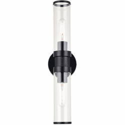 Vaxcel W0439 Levitt Modern Black Bath Wall Sconce