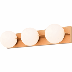 Vaxcel W0450 Parkview Contemporary Satin Brass 3-Light Bath Lighting