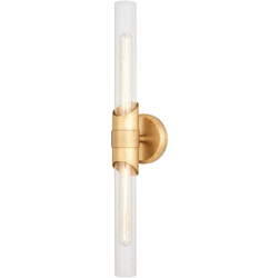 Vaxcel W0464 Webster Modern Natural Brass Bathroom Lighting