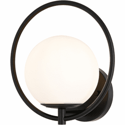 Vaxcel W0476 Bucktown Contemporary Matte Black Wall Lamp