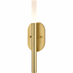 Vaxcel W0490 Fulton Contemporary Satin Brass LED Lighting Wall Sconce