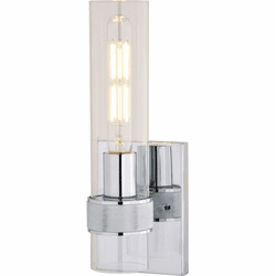 Vaxcel W0501 Bari Modern Chrome Wall Sconce Lighting