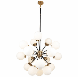 Vinci C7070-18AB/BKOP Bianca Contemporary Aged Brass / Black LED Chandelier Light