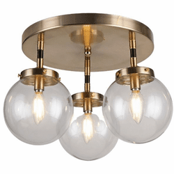 Vinci FM1116-3AB/BK Bianca Contemporary Aged Brass / Black LED Ceiling Lighting