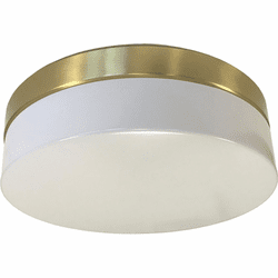 Vinci FM1190BS Modern Satin Brass Trim LED Flush Mount Light Fixture