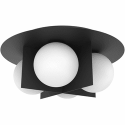 Vinci FM1855-4BK Sahara Modern Black LED Ceiling Light Fixture