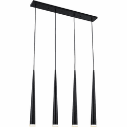 Vinci P0417-4BK Vega Modern Black LED Multi Drop Lighting Fixture