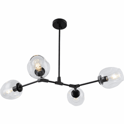 Vinci P2069-4BK Ellen Contemporary Black Ceiling Chandelier