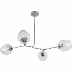 Vinci P2069-4CH Ellen Contemporary Chrome Chandelier Lamp
