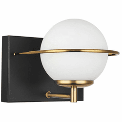 Vinci WS1002-1AB/BK Ricci Contemporary Aged Brass / Black LED Wall Lighting