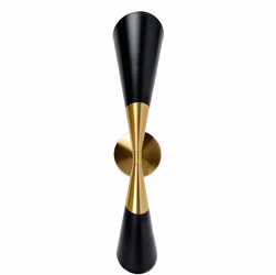 Vinci WS1109-2AB/BK Modern Aged Brass / Black Wall Lamp