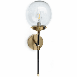 Vinci WS1110-1AB/BK Contemporary Aged Brass / Black LED Sconce Lighting