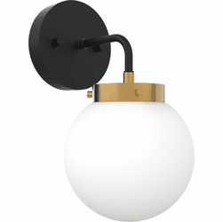 Vinci WS1718-1AB/BKOP Bianca Modern Aged Brass / Black LED Wall Lighting