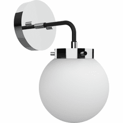 Vinci WS1718-1CH/BKOP Bianca Contemporary Chrome / Black LED Lamp Sconce