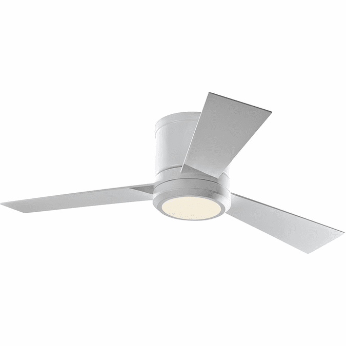 Visual Comfort Fan 3CLYR42RZWD-V1 Clarity Contemporary Matte White LED ...