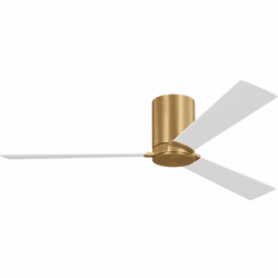 Visual Comfort Fan 3RZHR52BBS Rozzen Modern Burnished Brass 52" Home Ceiling Fan