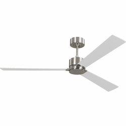 Visual Comfort Fan 3RZSM60BS Rozzen Contemporary Brushed Steel 60" Home Ceiling Fan