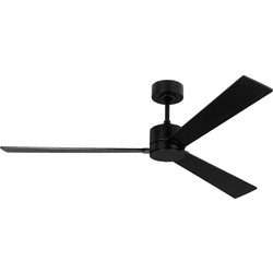 Visual Comfort Fan 3RZSM60MBK Rozzen Contemporary Midnight Black 60" Home Ceiling Fan
