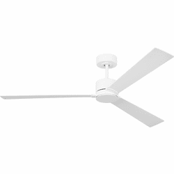 Visual Comfort Fan 3RZSM60RZW Rozzen Contemporary Matte White 60" Ceiling Fan