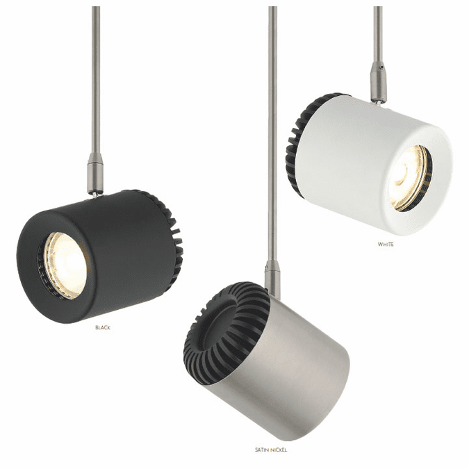 Visual Comfort Modern 700BRK Burk Head Contemporary LED Track Lighting ...