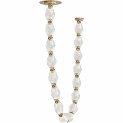 Visual Comfort Modern 700CLR48NB-LED927 Collier Contemporary Natural Brass LED Chandelier Lamp